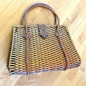 Vintage MCM woven purse